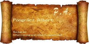 Pongrácz Albert névjegykártya
